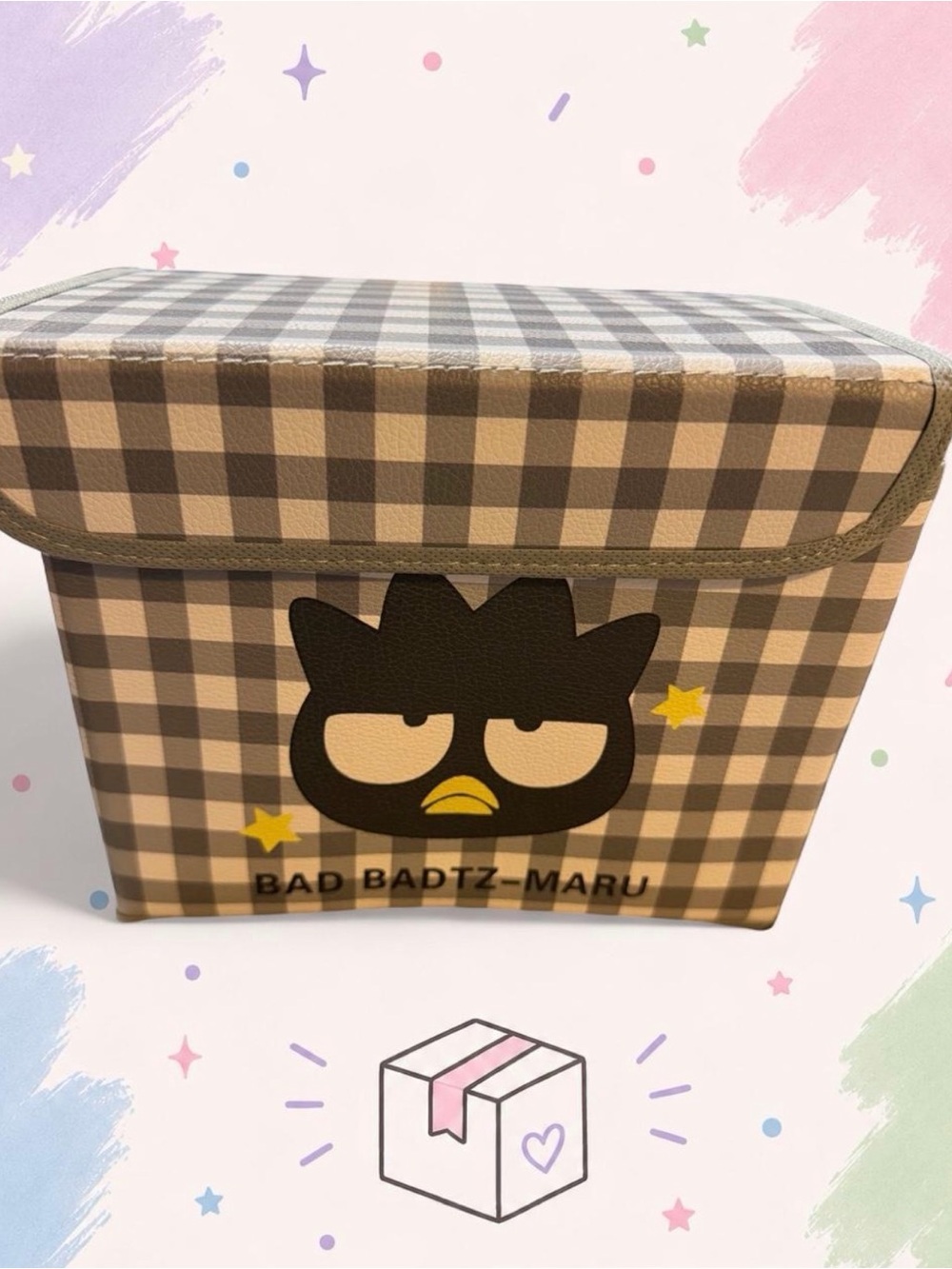 Sanrio Bad Badtz-Maru Brown Plaid Storage Pouch